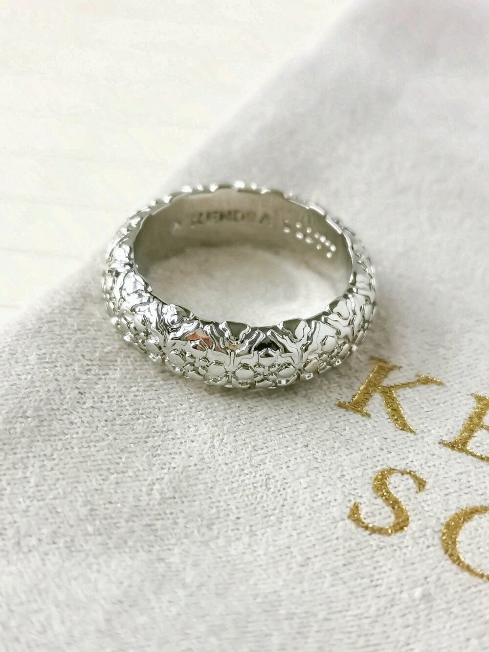 Kendra Scott - Harper Silver Band Ring Size 7 Size 7